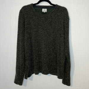 𝅺KUWALLATEE cozy charcoal texture long sleeve top
